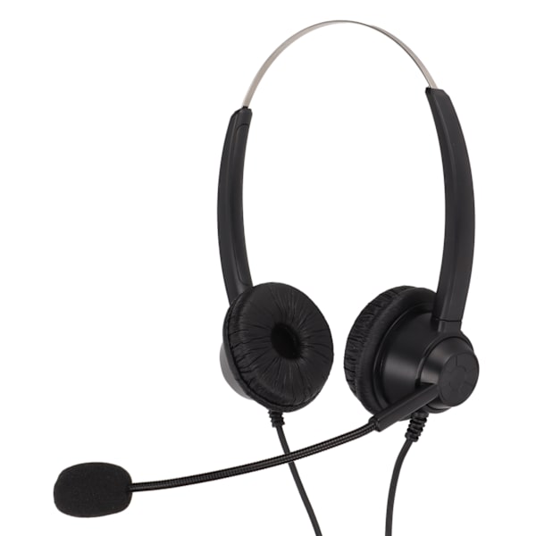 H360D‑3.5‑MV Binauralt kundeserviceheadset Sort Justerbart Telefonheadset til 3,5 mm hovedtelefonstik
