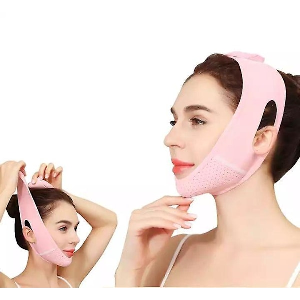 V-Line Mask - Dubbelhaka Reducer & Ansiktslyftande Rem (2 stycken)