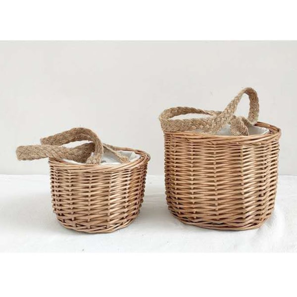 Rattan Small Bamboo Basket Håndvævet Netflix Børne Bamboo Woven Straw Bag