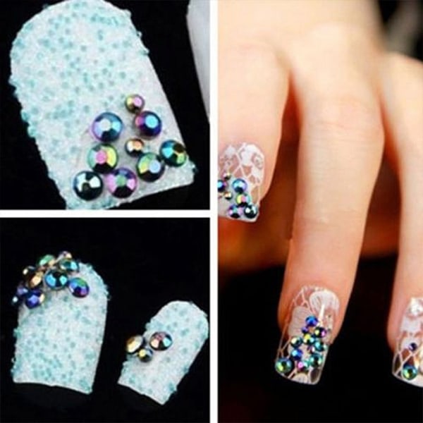 2000 styks flad ryg runde krystalrhinsten 4 størrelser krystalrhinsten til gør-det-selv-håndværk Nail Arts