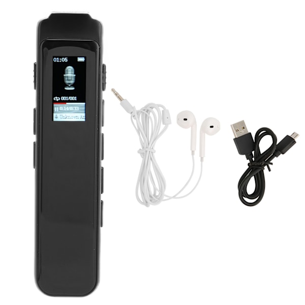 N1 Digital Voice Recorder Voice Activated Mini Audio Recorder with USB Charge MP3 Playback32GB