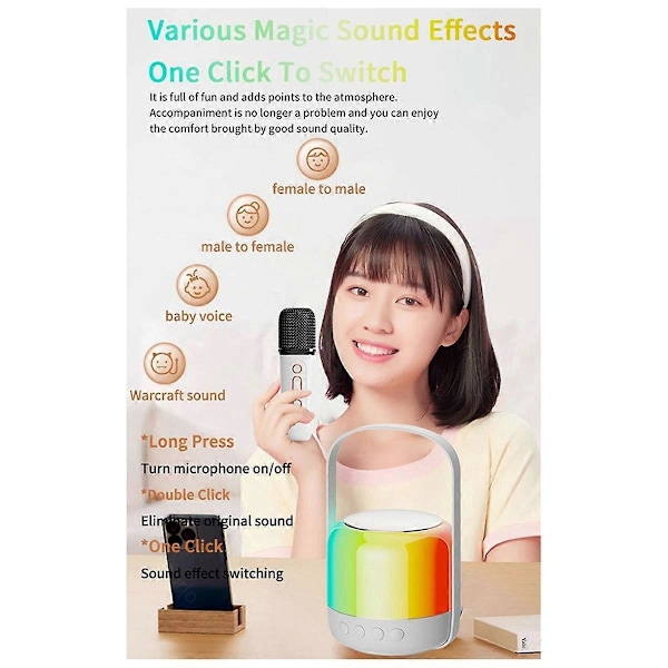 RGB Värikäs LED-valo Bluetooth 5.3 PA-kaiutin