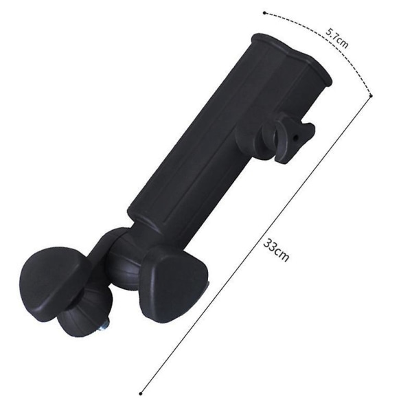 Justerbart anti-fall golfparaplystativ for vogn - svart