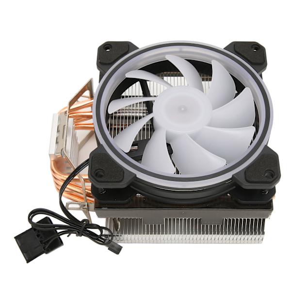 CPU-køler med RGB-lys 12 cm blæser 12V 3-benet 4-benet interface Plug and Play Mute CPU-køleblæser til stationær computer