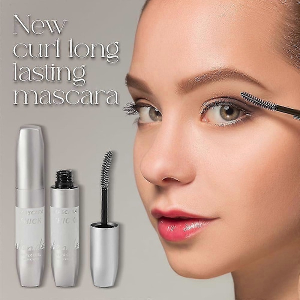 4D Fiber Curl Langvarig Vanntett Mascara, 2024 Ny 4D Silk Fiber Vippe Mascara, 4D Mascara Skjønnhet for 5x Lengre Vipper med Lang Varighet