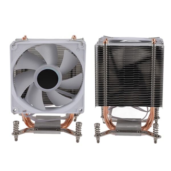 9CM CPU-kylare 2 kopparvärmeledningar Färgglada ljuseffekter DIY Installera datorns CPU-kylfläktar för moderkort