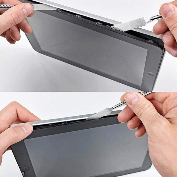3-delt metalspudgersæt med dobbelt ende til reparation af mobiltelefoner, tablets og bærbare - 172 mm