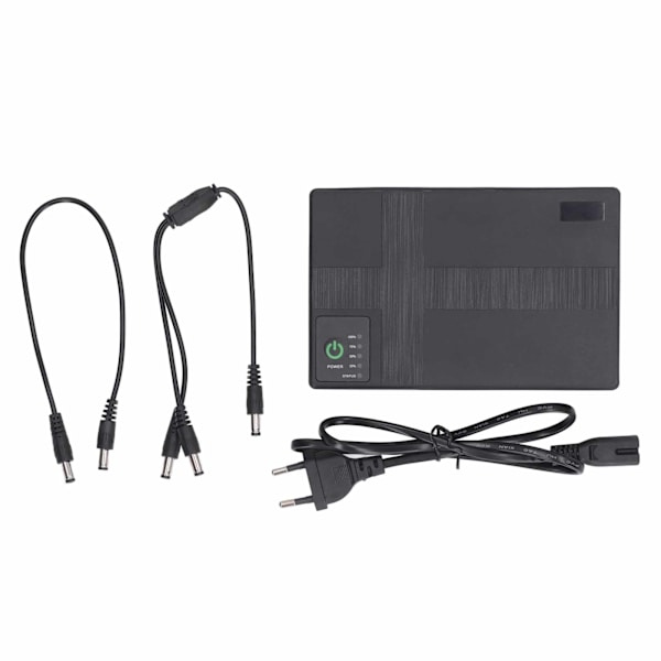 UPS Batteribackup 10400mAh 5V 9V 12V 2A POE 15V 24V 1A Output Uafbrudt strømforsyning 85‑265V EU-stik