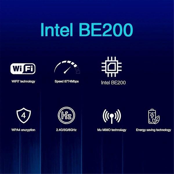 WiFi-kort för Bluetooth 5.4 802.11BE Nätverksadapter Utan Antenn C