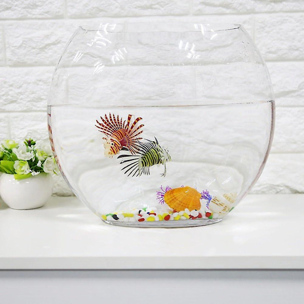 Glødende Løvefisk Akvarium Ornament - Svart