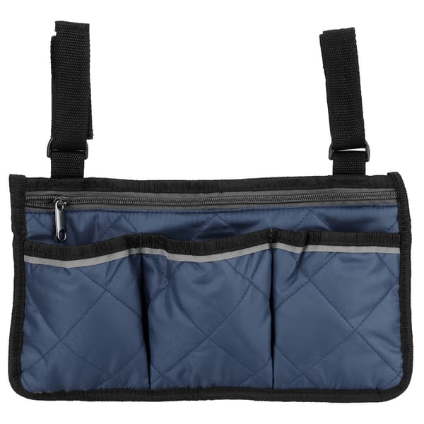 Multifunksjonell rullestol sidehenger bag kontorstol oppbevaringsveske armleneveske arrangør marineblå