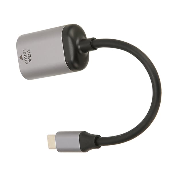 USB C til VGA-adapter aluminiumslegering 1920x1200 60Hz stabil transmission Type C til VGA-adapter til bærbar computer stationær