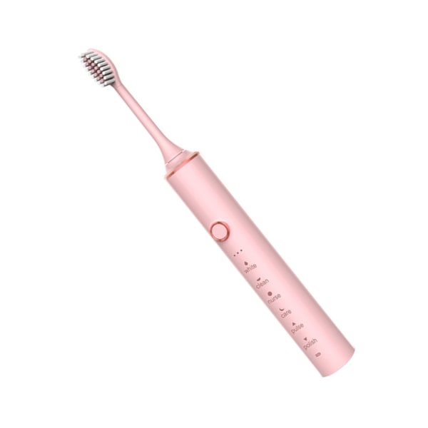 Elektrisk tannbørste Myk bust USB-lading Svært effektiv Sonic elektrisk tannbørste for kvinner Menn Rosa