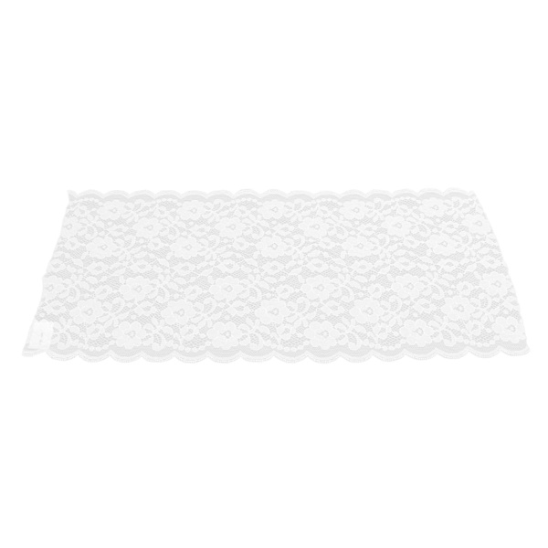 Blonderstoff 7,87 Zoll breit 10 Yard lang Exquisite breite Anwendung Spitzband für Hochzeiten Partys Weiß