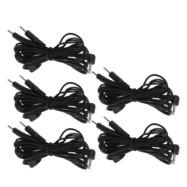 5 stk til TENS ledningsledninger Professionel 2,5 mm albuestik erstatning ledningsledning til TENS maskiner 3,9 fod