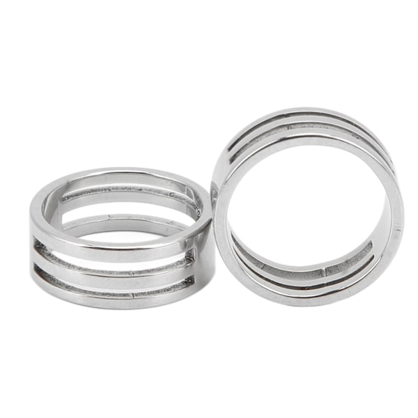 2 st handgjorda ringar, innerdiameter 18 mm, ytterdiameter 21 mm, öppningsbar ring i rostfritt stål, handgjord ring, gör-det-själv-smycken