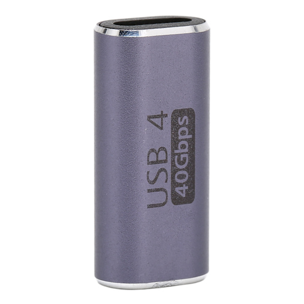 Typ C hona till hona adapter aluminiumlegering 40Gbps 100W kopplingsförlängare för surfplatta Mobiltelefon rak typ