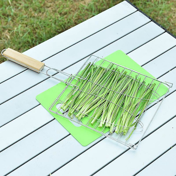 39.5*21.5*18.5cm Grillkurv for Hjemme BBQ, Grillklype Rustfritt Stål Grillverktøy Tilbehør Grillet Fiskeklype Fiskegrill Nettklype
