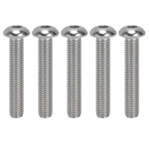 30 stk. Hex Socket Knaphue-Skruer A2 Rustfrit Stål M10x1,5 Grov Gevind Sæt KitM10x55