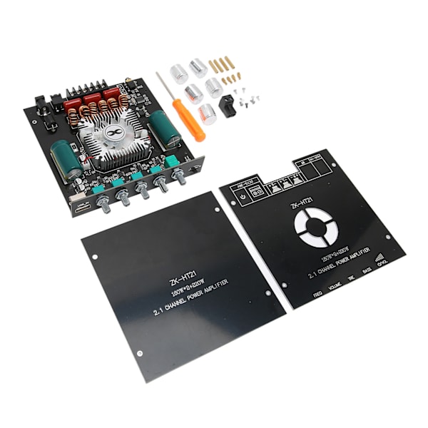 BT Power Amplifier Board Stereo 2.1 Channel Inbyggd kylfläkt USB Amplifier Board DC15‑36V
