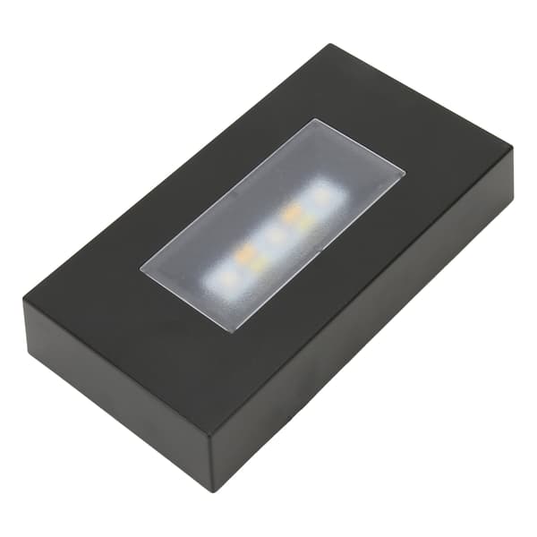 LED-ljusstativbas USB-driven multiläge blandade färger svart ABS rektangulär ljusdisplaybas för glaslåda