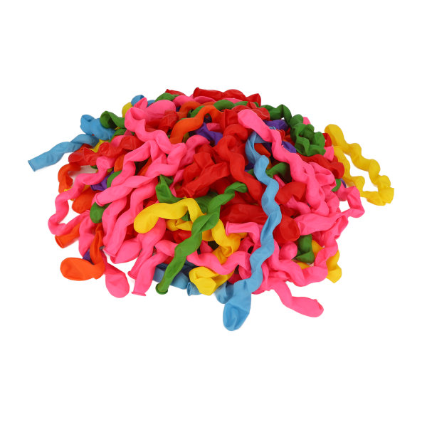100 stk Latex spiralballonger Trygge Ikke-giftig Slitesterk Utsøkt farge Naturlige lange ballonger for festbryllupshjem