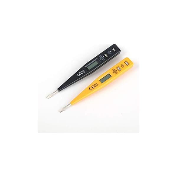 Digital Tester Blyant Skruetrækker Probe Spændingstester Lysdetektor / 12-220V Elektrisk Voltmeter, Sort,