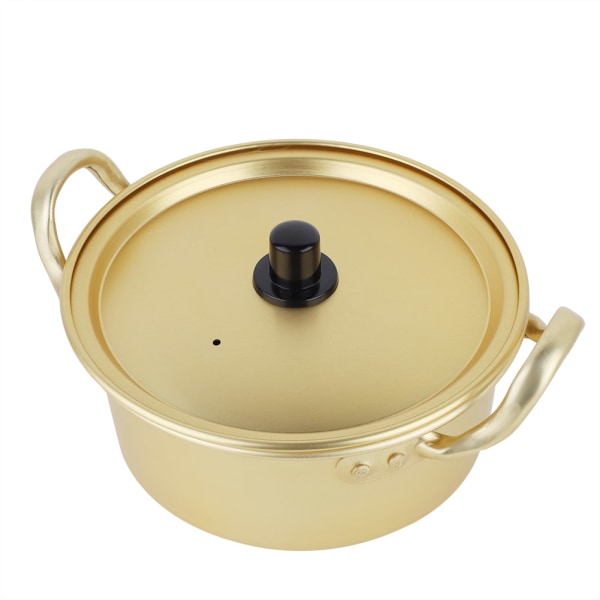 Korean Ramen Noodle Pot Korean Yellow Aluminium Stockpot Instant Noodle Pot (16 cm)