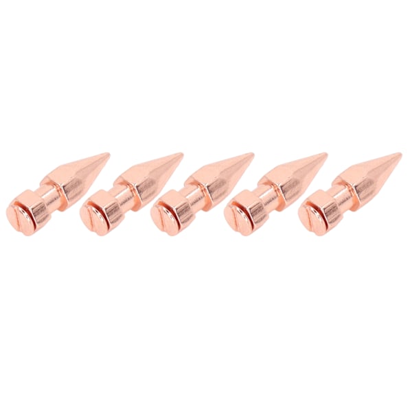 5 stk. tøj pigge 8x26mm Hex Rose Gold Stærke kobber punk stil pigge og nitter til sko bælter tøj