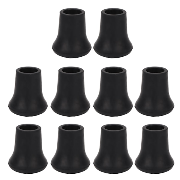 10 stk Gummi Walking Stick Tip Honeycomb Type Robust Skridsikker Cane Stick Feet 0.7in