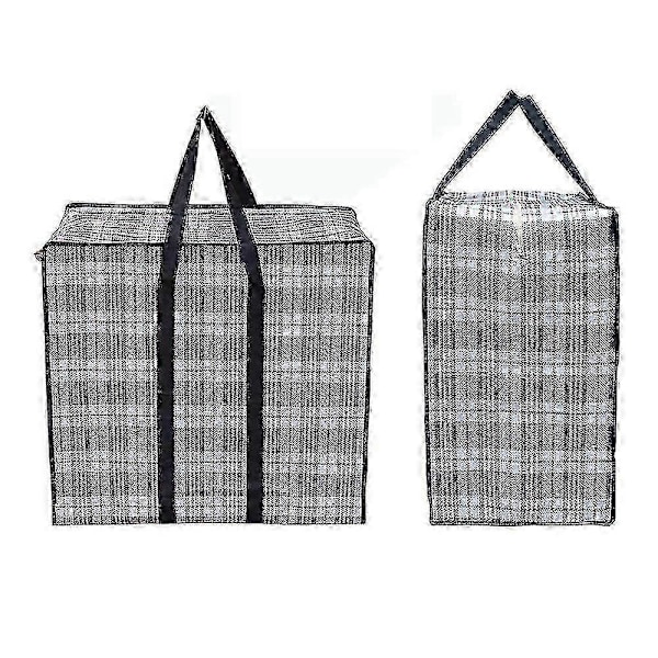 70*70*30cm Stor Opbevaringspose Med Holdbar Lynlås (sæt Med 1) Sort