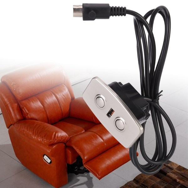 Käsiohjain Sähköinen lepotuoli tuoli sohvan nosto 2 painikkeella käsikytkin kahdella USB: llä