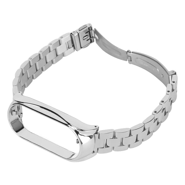 Smartwatch Armband Rostfritt Stål Solid Justerbar Skyddande Ersättningsarmband för Mi 7 NFC Silver