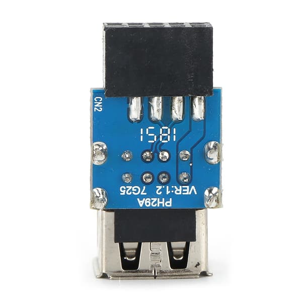 9PIN til 2 USB2.0 PC Bundkort USB Udvidelsesadapter Computertilbehør