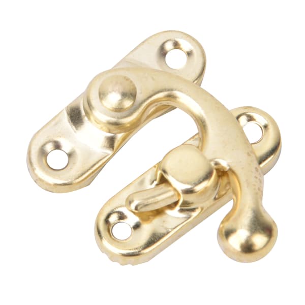 30 st Haspel Retro Stil Järn Låskrok Haspel för Smycken Presentaskar 3,2 x 2,8 cm Gul Höger Låskrok Haspel