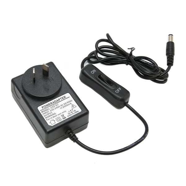 12V strømadapter 20 cm nålskumkutter DC strømforsyningsadapterpluggutstyr 100-240V AU-plugg 12V 2A 24W