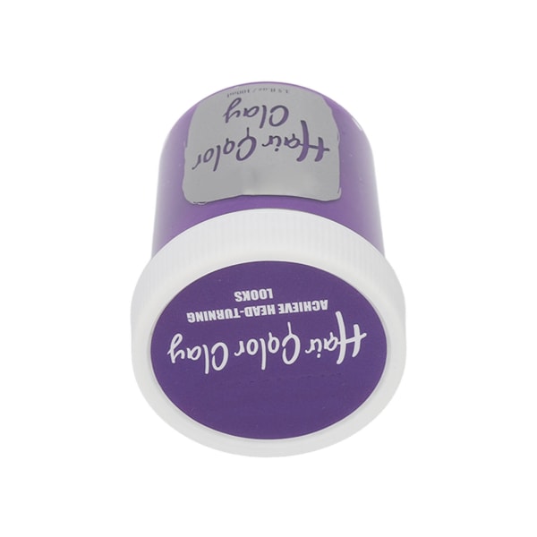 Lilla hårfarvning voks mudder Mænd Kvinder Midlertidigt hår Clay Styling Tool til Cosplay Halloween Party 3,5 oz