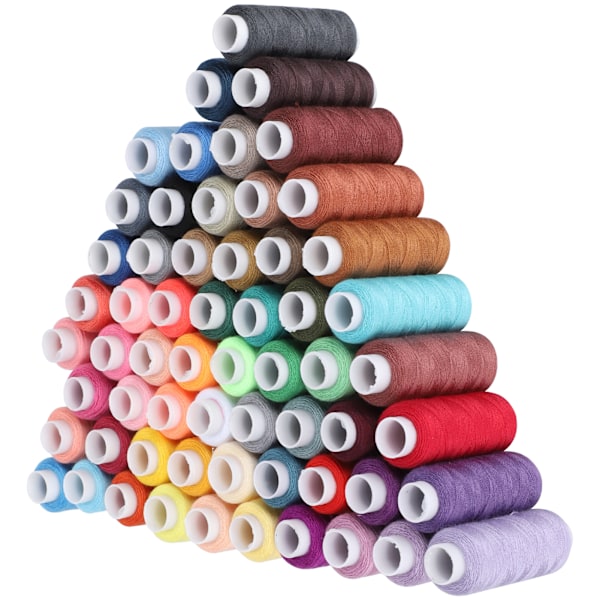 60 st DIY sytråd set liten rulle kläder sömnad färgade trådar 250 yards