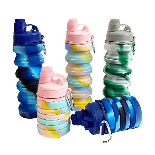 Sammenklappelige Silikon Vandflasker 18oz BPA Fri Rejsekop til Børn Perfekt til Vandreture