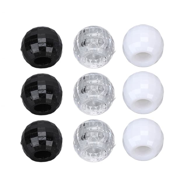 100 st Hårpärlor Plast Transparent Hårförlängning Länk Pärlor för DIY Hårflätnings Ornament