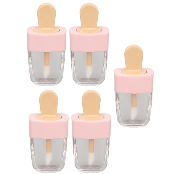5 stk. 5 ml tomme læbeglasrør isformet forhindrer lækage DIY læbeglasbeholder