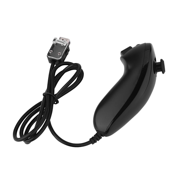 Böjd spelhandkontroll Gamepad Fjärrkontroll för Nintendo Wii (Svart)