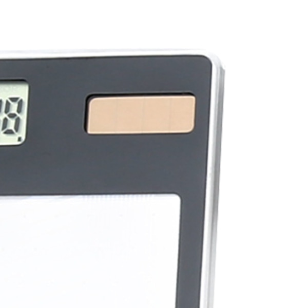 Solar Powered Lommeregner Touch Screen 8-cifret LCD Display Bærbar Transparent Lommeregner til Office School Home Sort