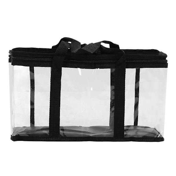 PVC Verktygsväska Transparent Dragkedja Dammtät Stor Kapacitet Verktygsorganisatör för Underhåll 38 X 15 X 21cm