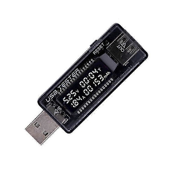 DC Mobil Strømlading Strømspenning Digital Monitor USB Tester Strøm 0-3A Spenning 4-20V Dobbel