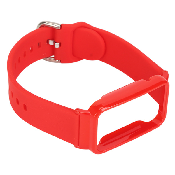 Silikonihihna suojakotelolla Mi Band 7 Pro - Punainen ja punainen kotelo