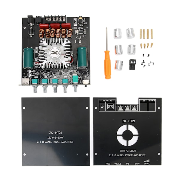BT Power Amplifier Board Stereo 2.1 Channel Inbyggd kylfläkt USB Amplifier Board DC15‑36V