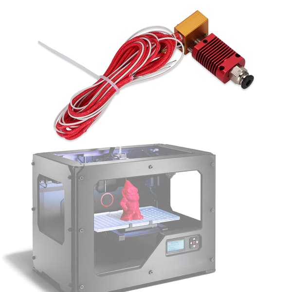 CR10 Rød Ekstruder Hotend Kit Ekstern Gevindforbindelse 3D Printer Tilbehør (12V 40W)