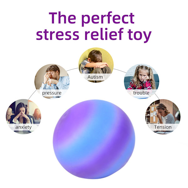 Färgglada sensoriska stressbollar leksak för barn Mjuka ventilerande bollar leksaker Avlastningsstressbollar för barn och vuxna
