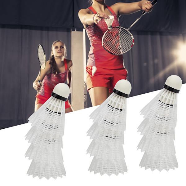 12 st avancerade nylonfjäder sport badminton komposit korkbollhuvud träningsfjäderboll badminton